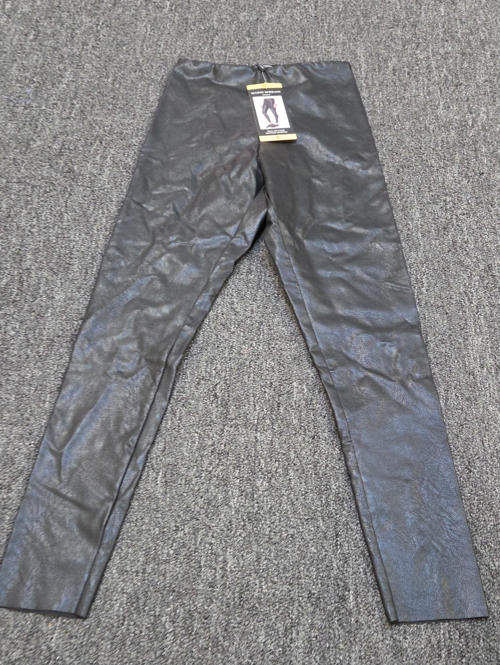 (#4) Mario Serrani Black Faux Leather Leggings